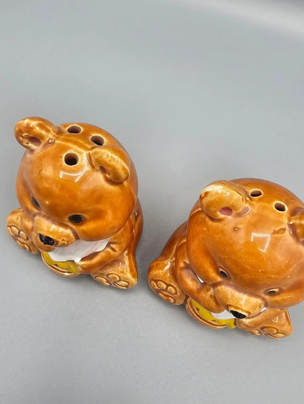 Vintage Ceramic Bear Salt and Pepper Shakers